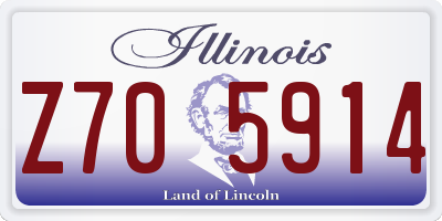 IL license plate Z705914