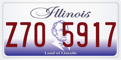 IL license plate Z705917