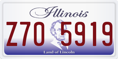 IL license plate Z705919