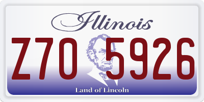 IL license plate Z705926