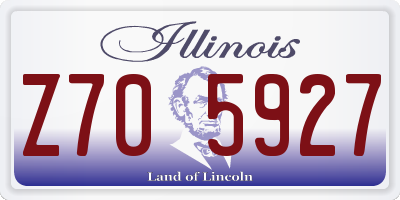 IL license plate Z705927