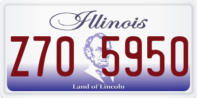 IL license plate Z705950