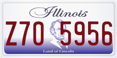 IL license plate Z705956