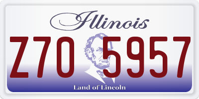 IL license plate Z705957
