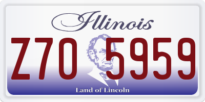 IL license plate Z705959