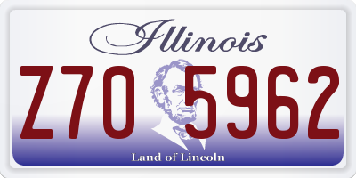 IL license plate Z705962