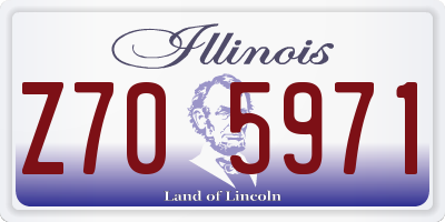 IL license plate Z705971