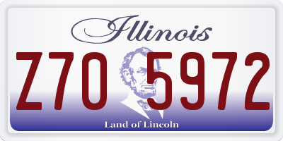 IL license plate Z705972