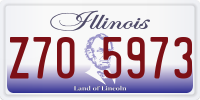 IL license plate Z705973