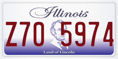 IL license plate Z705974