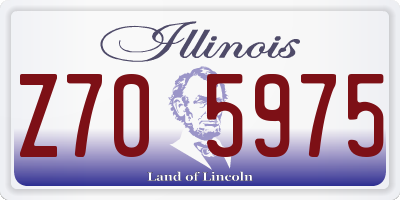 IL license plate Z705975