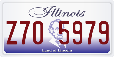 IL license plate Z705979