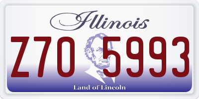 IL license plate Z705993