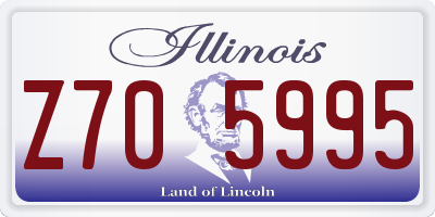 IL license plate Z705995