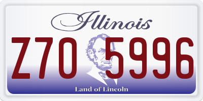 IL license plate Z705996