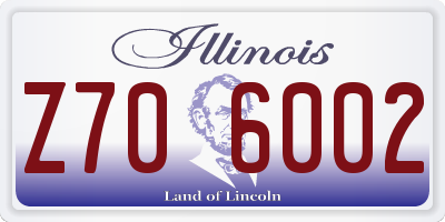 IL license plate Z706002