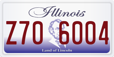 IL license plate Z706004