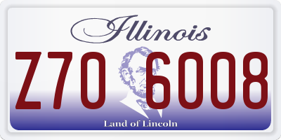 IL license plate Z706008