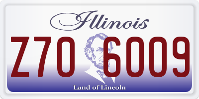 IL license plate Z706009