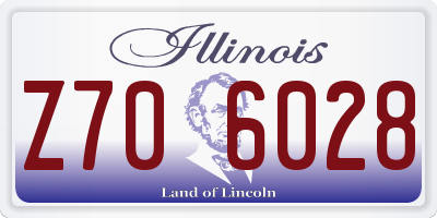 IL license plate Z706028