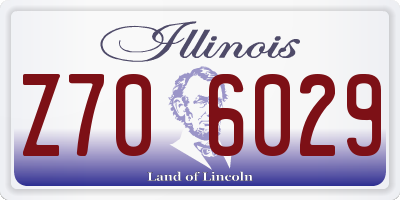IL license plate Z706029