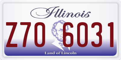 IL license plate Z706031