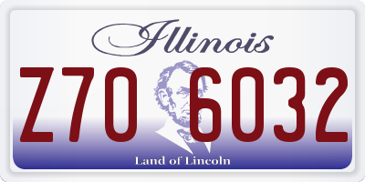 IL license plate Z706032