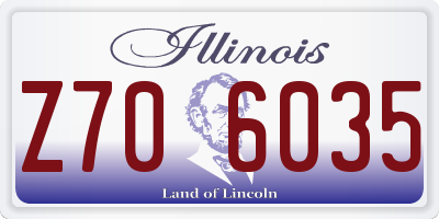 IL license plate Z706035