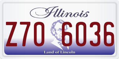 IL license plate Z706036