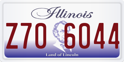 IL license plate Z706044