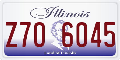 IL license plate Z706045