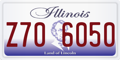 IL license plate Z706050