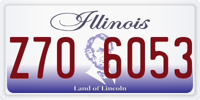 IL license plate Z706053