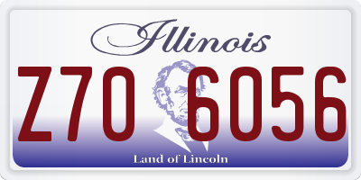 IL license plate Z706056