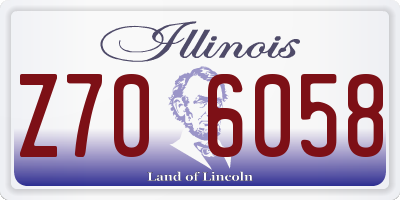 IL license plate Z706058