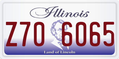 IL license plate Z706065