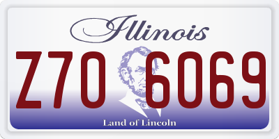 IL license plate Z706069