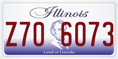 IL license plate Z706073