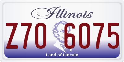 IL license plate Z706075