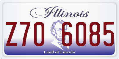 IL license plate Z706085