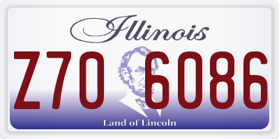 IL license plate Z706086
