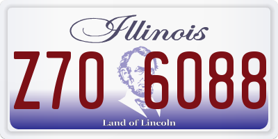 IL license plate Z706088
