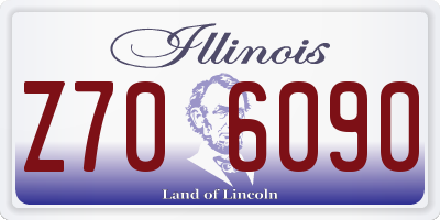 IL license plate Z706090
