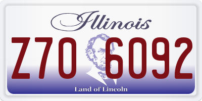 IL license plate Z706092