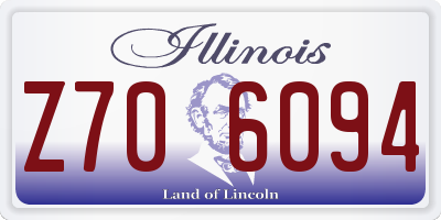 IL license plate Z706094
