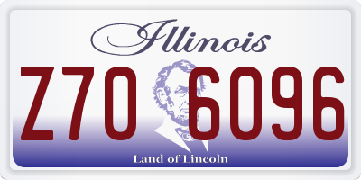 IL license plate Z706096