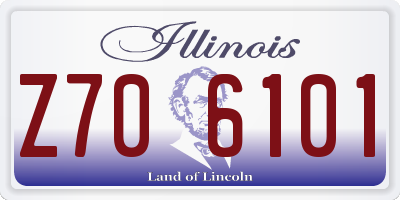IL license plate Z706101