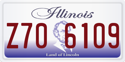 IL license plate Z706109