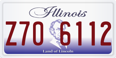IL license plate Z706112