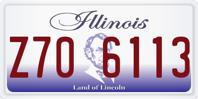 IL license plate Z706113